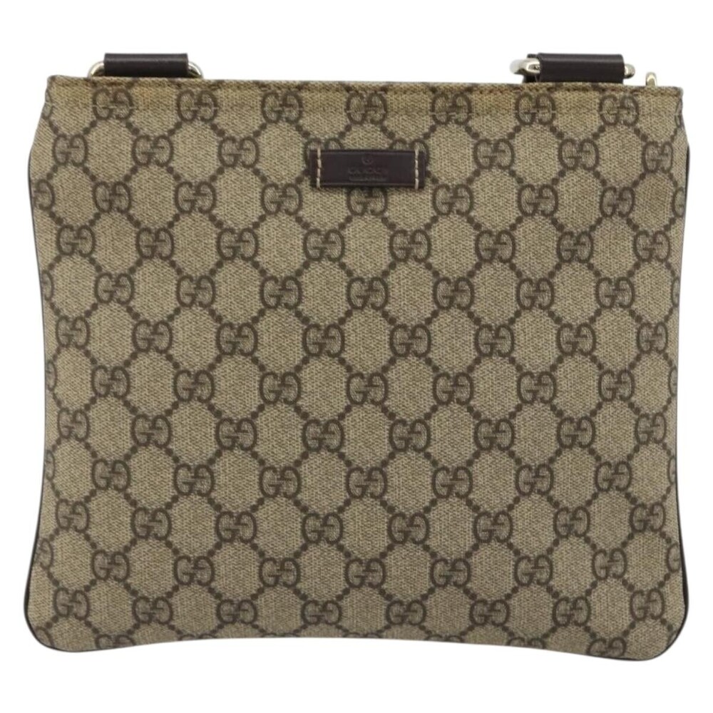 Gucci Zip Top Messenger GG Canvas with Leather Medium